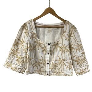 Scotch & Soda Embroidered Crop Scoop Neck Large Anthropologie